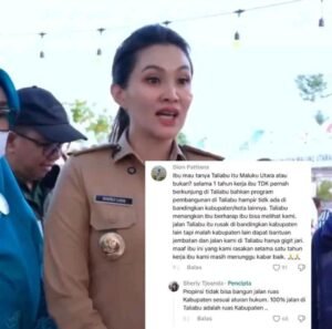 Warga Keluhkan Jalan Rusak, Gubernur Sherly: 100 Persen Ruas Jalan Taliabu Milik Kabupaten