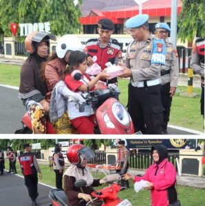 Polresta Tidore Bersama Bhayangkari Bagikan 100 Paket Takjil untuk Masyarakat di Bulan Ramadan
